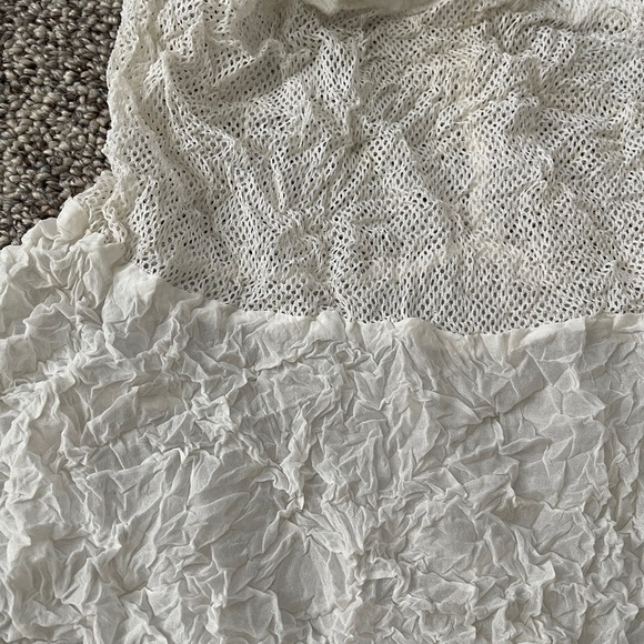 Issey Miyake Japan Wrinkle Pleats High Neck Tissue Top Shirt Sz 2 - Picture 2 of 3